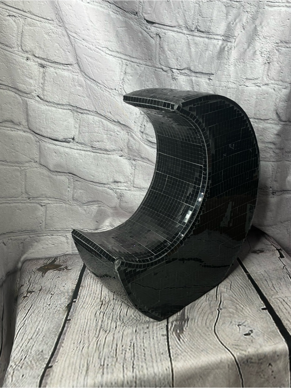Maximalist Black Gothic Witchy Celestial Halloween Mosaic Disco Glam Moon‎ Decor